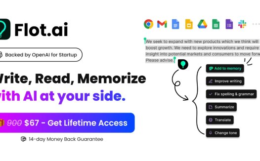 Flot：AI文本助手工具，AI一键翻译、编写、改进、释义、总结、解释或回复任何文本