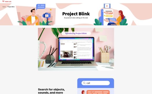 Project Blink:线上影片编辑工具,Adobe推出的一个基于云端的AI视频编辑工具