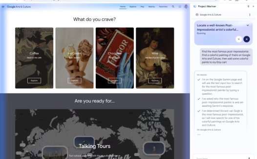 谷歌发布智能体原型 Mariner,能帮用户操作表格、在线购物
