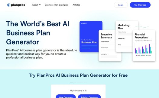 PlanPro：AI商业计划生成器，快速生成专业商业计划书