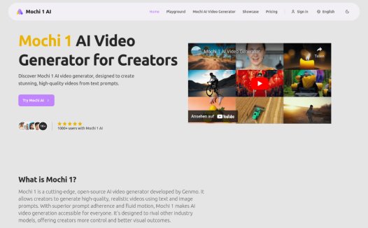 Mochi 1:开源视频生成模型,免费的AI视频生成神器