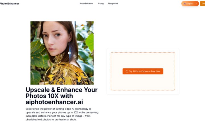 AI Photo Enhancer：AI图像处理工具，用于将图像增强至最高10倍分辨率 – AI-人工智能-1ai.net