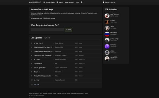 x-minus：AI在线人声去除器，一款免费的在线 AI 去人声、调音工具