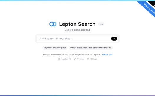 Lepton Search：AI搜索引擎，强大易用且免费开源的AI搜索引擎