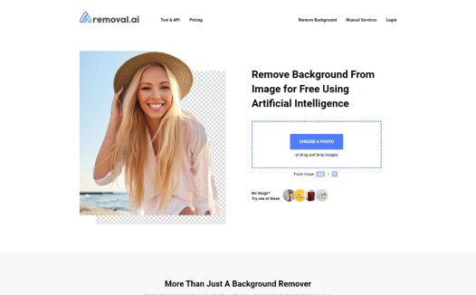 removal：免费的在线照片编辑器，免费在线AI抠图去除图片背景工具