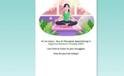 Lotus：一款免费的在线AI心理治疗师，提供情感支持和心理咨询服务