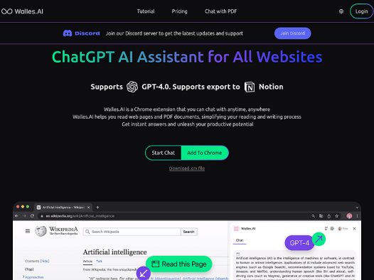 Walles AI：免费的AI智能助理，AI网页阅读、AI PDF文档阅读、AI 视频阅读的全能AI阅读工具