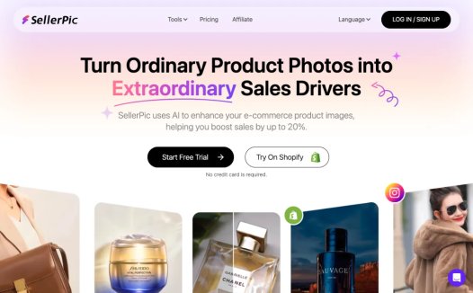 SellerPic：电商卖家的AI图片制作工具，用于生成时尚模特和产品图片