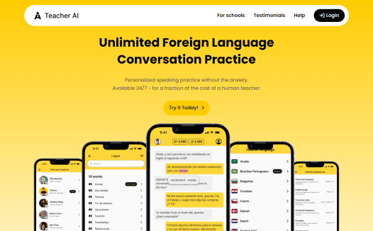 Teacher AI：练习口语的ai工具，随时随地与AI教师对话练习