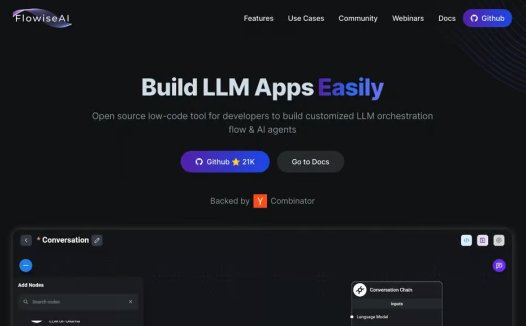 Flowise：低代码AI工具，帮助开发者快速构建和部署定制化的LLM应用