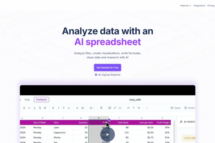 Sourcetable：AI数据分析、图表制作工具，像专家一样生成和分析任何电子表格不需要Excel技能 – AI-人工智能-1ai.net