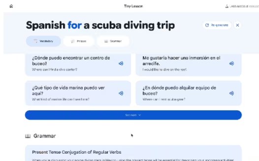 谷歌推出 AI语言练习工具:支持拍照识词、对话练地道口语