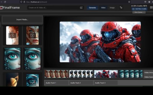 Finalframe：AI视频剪辑工具，提供制作AI视频和将AI图像转为视频功能