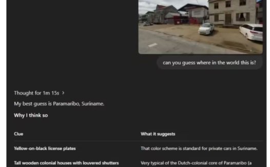 OpenAI 最强推理模型 o3 / o4-mini 发布后,“照片查位置”成最新热门玩法