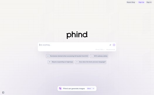 Phind：专为开发人员创建的AI搜索引擎，可以快速有效地找到技术查询答案