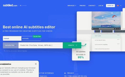 Subtiled:免费在线字幕编辑器,支持AI自动字幕生成