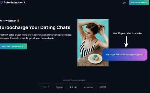 Auto Seduction：AI约会聊天辅助工具，帮助用户在约会应用中快速建立联系并安排约会