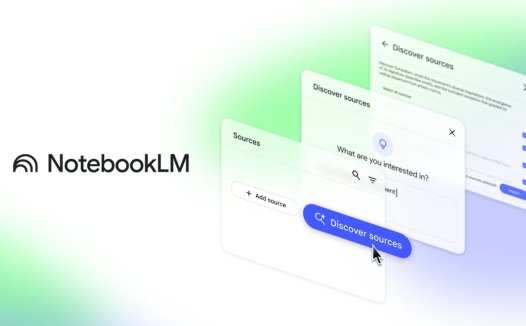 谷歌 AI笔记应用 NotebookLM 新增“发现资料”功能,可自动检索相关网络资源