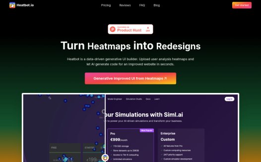 Heatbot：AI可视化应用构建工具，将热图转化为网站重设计ui生成器