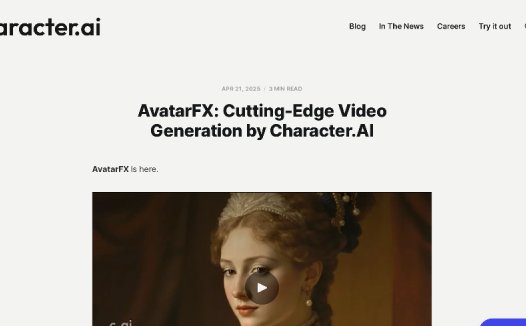 AvatarFX：AI视频生成工具，能够将静态图像转化为生动的视频