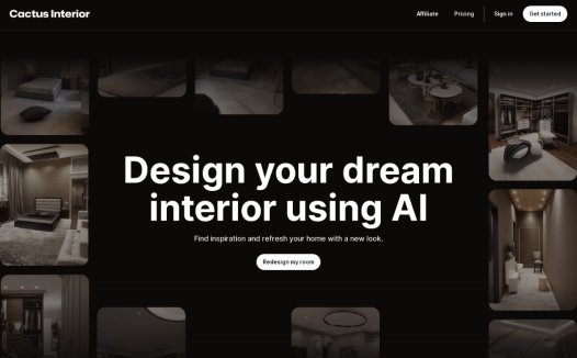 Cactus Interior：AI室内设计工具，可以通过上传照片和设计建议来改造房间