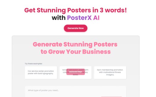 PosterX：AI海报生成器，只需几字便可生成海报