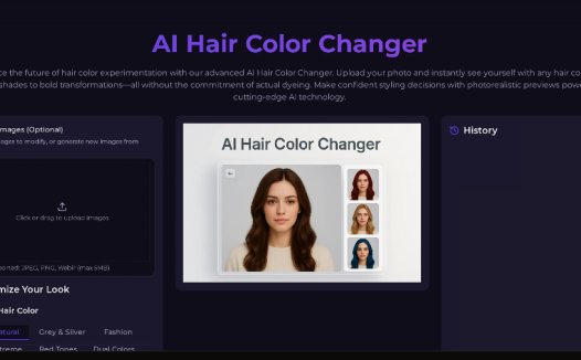 AI Hair Color Changer:AI换发色工具,一键修改头发颜色的AI应用