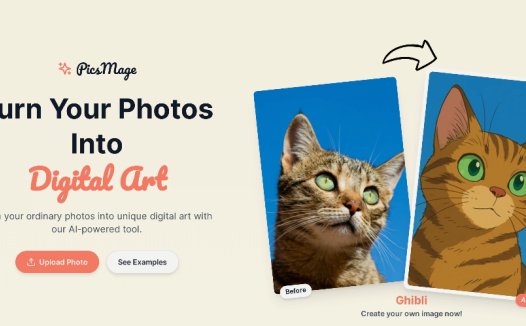 PicsMage：照片AI动漫风格转换，将照片转换为动漫风格艺术的AI工具