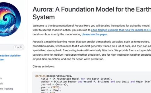 微软开源 Aurora AI 气象预报模型,微调后还可用于洋流 / 空气质量监测等领域