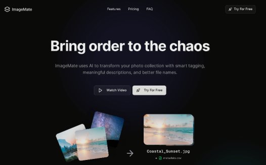 ImageMate:AI智能整理图片工具,批量处理图片,提升图片查找效率和SEO优化