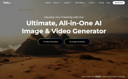 Pollo AI：AI图像与视频生成工具，支持业内多款尖端视频模型