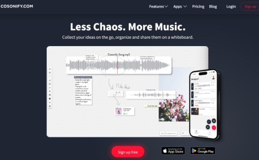 Cosonify：AI歌曲创作网站和应用程序，帮助词曲作者和音乐制作人创作音乐
