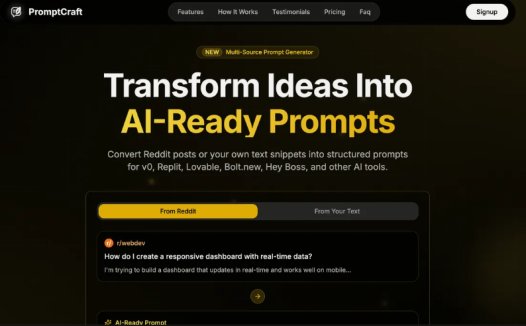 PromptCraft:AI提示词生成工具,帮助您制作有效的AI提示