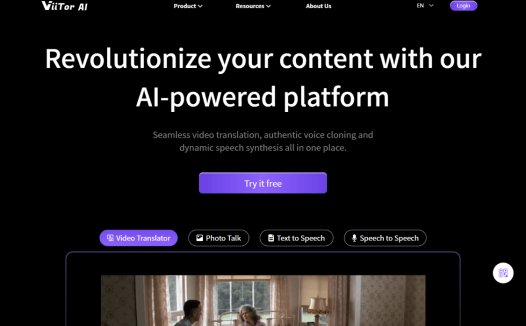ViiTor：AI视频翻译、音色克隆与语音合成，一站式平台