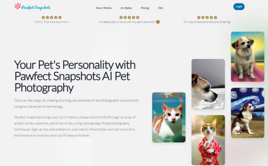 Pawfect Snapshots:宠物肖像AI生成工具,快速生成高质量、个性化的宠物照片