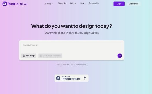 Rustic AI：AI设计工作室，提供AI图像生成器、图像放大器和背景移除器等工具