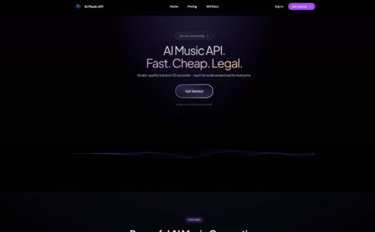 AI Music API:AI音乐生成工具,包含人声和器乐生成,以及音乐扩展、片段替换等功能