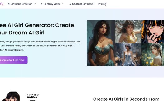 Dreamyify：AI图像生成器，免费在线创建梦想中的AI女友