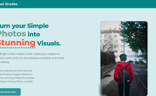 Dual Shades： AI照片编辑器，一键将照片背景转换为黑白