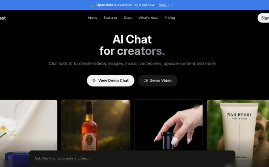 GenFast:AI创作平台,一键生成商品推广视频、图像和音乐的AI创作工具
