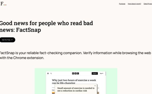 FactSnap：AI在线事实核查工具，提供准确的事实核查帮助用户避免误导性信息