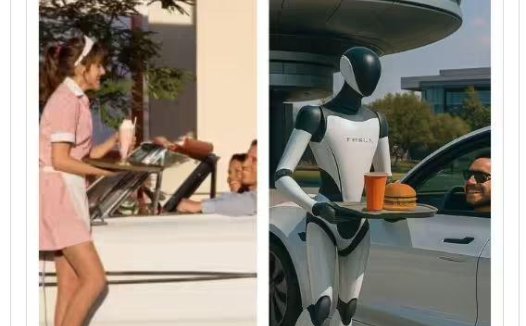 马斯克：超级充电餐厅的特斯拉人形机器人 Optimus 明年将晋升为送餐员
