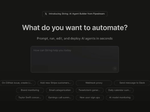 String：AI智能体构建和运行平台，几秒钟内即可提示、运行、编辑和部署AI代理
