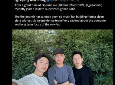 扎克伯格又挖 OpenAI 墙脚，北大校友加入 Meta