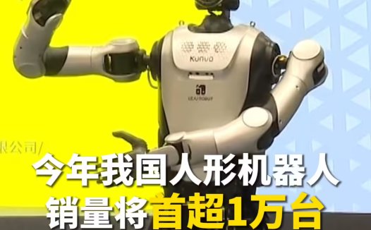 今年我国人形机器人销量将超万台,同比增长 125%