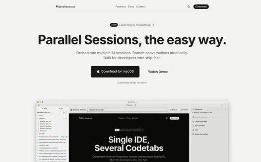 Dereference：一款支持Claude、GPT-4和Gemini等AI模型的代码编辑器，提升AI辅助编程效率