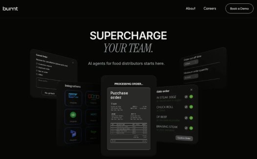 burnt：食品供应链AI代理系统，自动化订单管理、分析购买模式、提升客户满意度和复购率