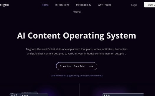 Tregno：AI内容平台，升SEO效果、占据搜索引擎首页