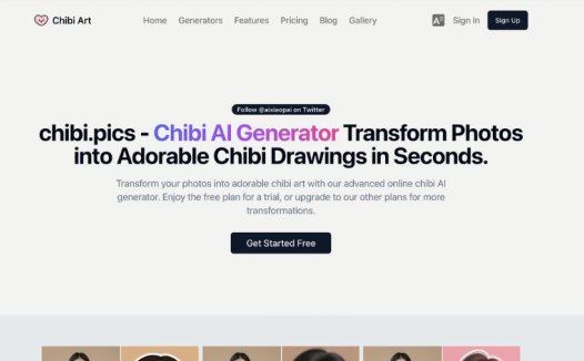 Chibi Art：Q 版动漫角色生成，生成卡通头像的AI工具