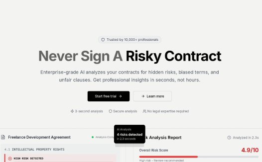 Unclaws：AI驱动合同分析工具，检测合同风险